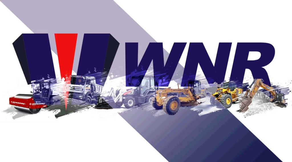 WNR Plant Hire logo featuring the WNR equipment fleet