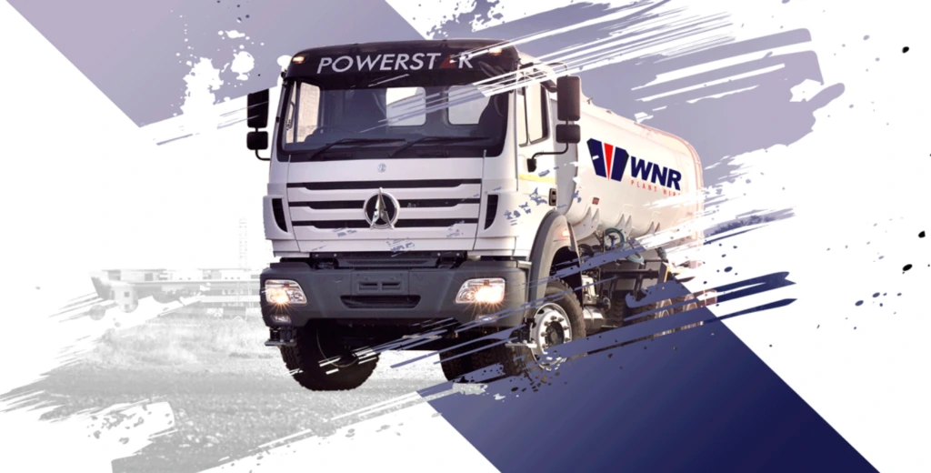 White WNR water truck