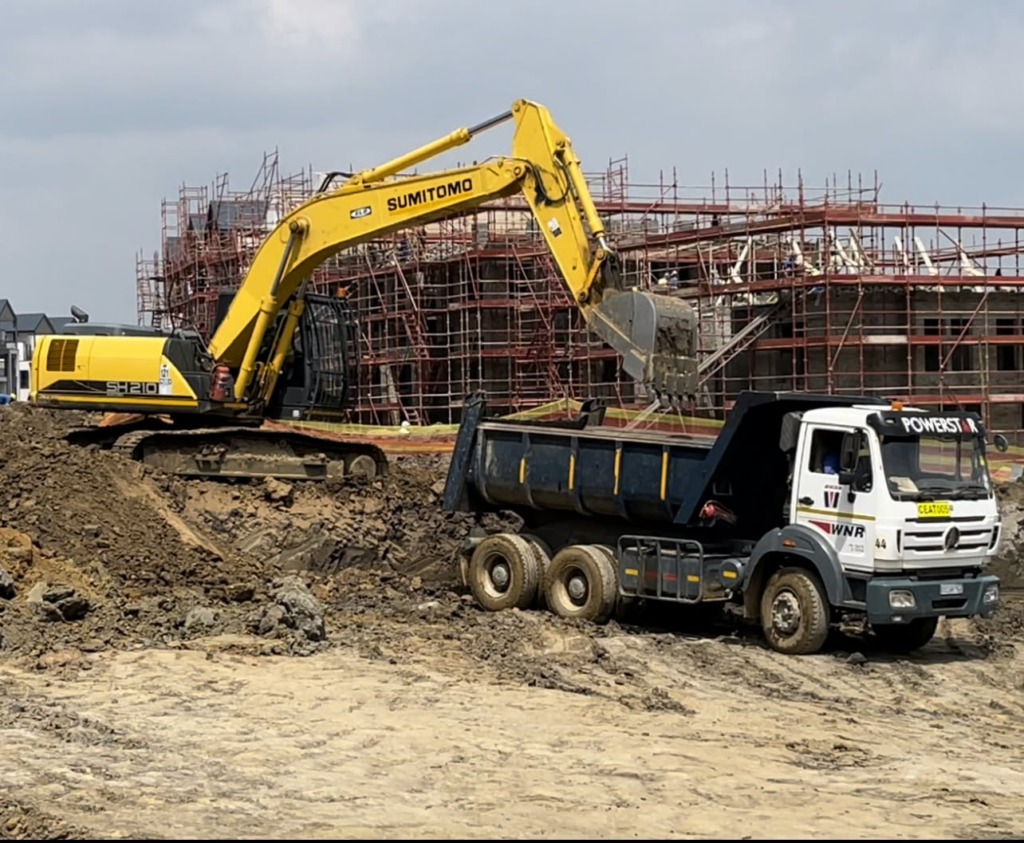 WNR excavator on an open site