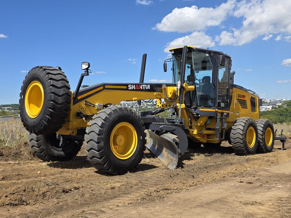 Grader on an open site